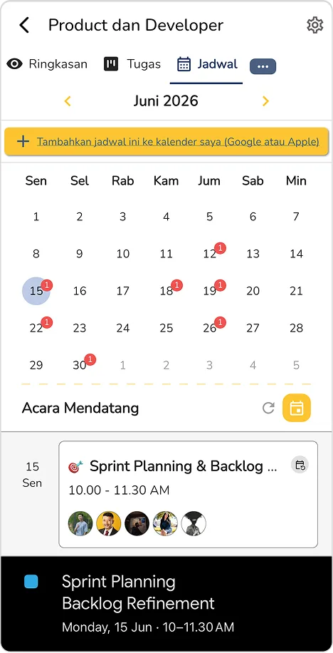 Ilustrasi kalender kerja bersama