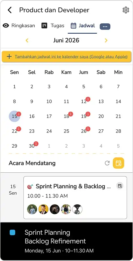 Ilustrasi kalender kerja bersama